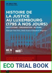 Histoire de la Justice au Luxembourg (1795 a nos jours): Institutions - Organisation - Acteurs (Studien zur transnationalen Zeitgeschichte Luxemburgs t. 1) (French Edition)