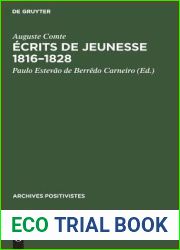 Ecrits de Jeunesse 1816-1828