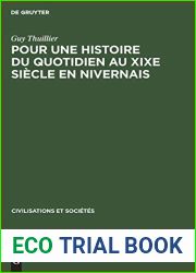 Pour une histoire du quotidien au XIXe siecle en Nivernais (Civilisations et Societes, 55) (French Edition)
