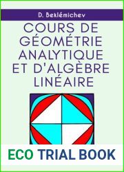 Cours de geometrie analytique et d|algebre lineaire