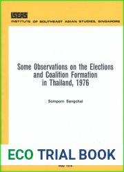 Some observations on the elections and coalition formation in Thailand, 1976