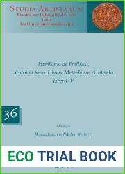 SA 36 Humbertus de Prulliaco, Sententia Super Librum MetaphisiceAristotelis, Brinzei (Studia Artistarum) (French and Latin Edition)