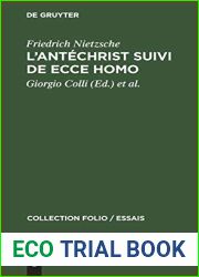 L|Antechrist suivi de Ecce Homo (Collection Folio Essais, 137) (French Edition)