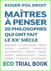Maitres a penser: 20 philosophes qui ont fait le XXe siecle
