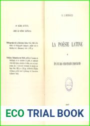 La Poesie Latine: Etude des Structures Phoniques