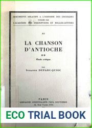 La Chanson d|Antioche, I: Texte Edite Par S. Duparc-Quioc (Documents Relatifs A L|Histoire Des Croisades) (French Edition)