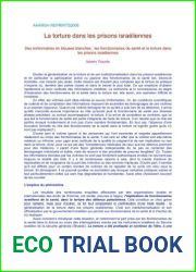 La Torture Dans Les Prisons Israeliennes (French Edition)