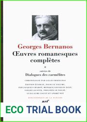 Georges Bernanos : OEuvres romanesques completes tome 2 suivi de Dialogues des carmelites [ Bibliotheque de la Pleiade ] (French Edition)