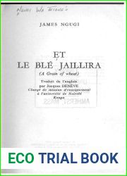 Et le ble jaillira (French Edition)