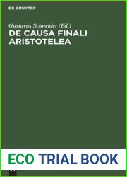 De causa finali Aristotelea (Latin Edition)
