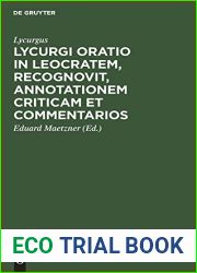 Lycurgi Oratio in Leocratem, recognovit, annotationem criticam et commentarios (Latin Edition)