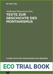 Texte zur Geschichte des Montanismus