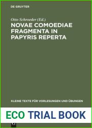 Novae comoediae fragmenta in papyris reperta