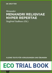 Menandri Reliqviae Nvper Repertae