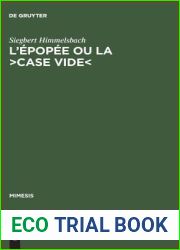 L|epopee ou la and gt;case vide and lt; (Mimesis) (French Edition)