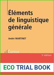 Elements de linguistique generale