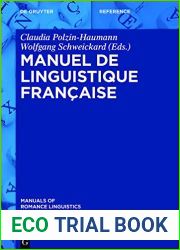Manuel de linguistique francaise (Manuals of Romance Linguistics t. 8)