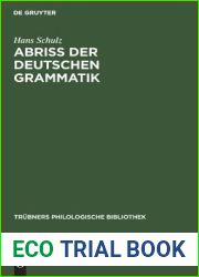 Abriss der deutschen Grammatik (Trubners Philologische Bibliothek, 1) (German Edition)