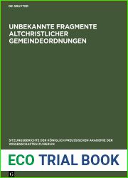 Unbekannte Fragmente altchristlicher Gemeindeordnungen (Sitzungsberichte der Koniglich Preussischen Akademie der Wissenschaften zu Berlin, 1906, 5) (German Edition)