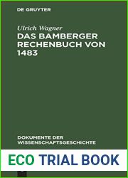 Das Bamberger Rechenbuch von 1483 (Dokumente der Wissenschaftsgeschichte) (German Edition)