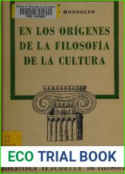En los origenes de la filosofia de la cultura