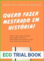 Quero fazer mestrado em Historia!