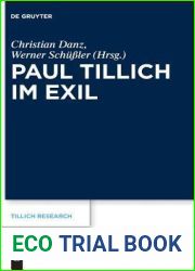 Paul Tillich im Exil (Tillich Research, 12) (German Edition)