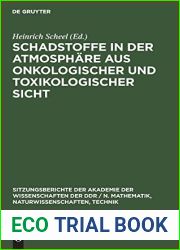 Schadstoffe in der Atmosphare aus onkologischer und toxikologischer Sicht (Sitzungsberichte der Akademie der Wissenschaften der DDR N. Mathematik, … Technik, 1978, 2) (German Edition)