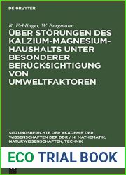 Uber Storungen des Kalzium-Magnesium-Haushalts unter besonderer Berucksichtigung von Umweltfaktoren (Sitzungsberichte der Akademie der Wissenschaften … Technik, 1980, 24) (German Edition)