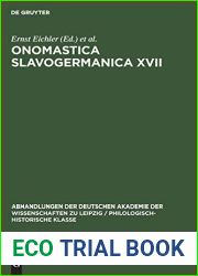 Onomastica Slavogermanica XVII (Abhandlungen der Deutschen Akademie der Wissenschaften zu Leipzig Philologisch-historische Klasse, 71, 4) (German Edition)