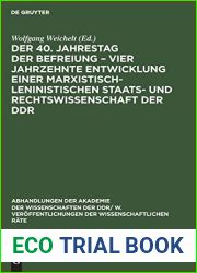 Der 40. Jahrestag der Befreiung - Vier Jahrzehnte Entwicklung einer marxistisch-leninistischen Staats- und Rechtswissenschaft der DDR (Abhandlungen … Rate, 1987, 1) (German Edition)