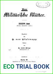Neue Militarische Blatter Erstes Semester 1895
