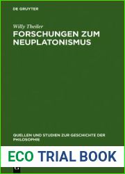 Forschungen Zum Neuplatonismus