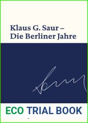Klaus G: Saur - Die Berliner Jahre