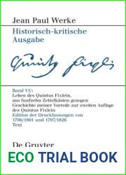 Werke. Band VI, 1 Leben des Quintus Fixlein, aus funfzehn Zettelkasten gezogen