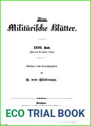 Neue Militarische Blatter Erstes Semester 1885
