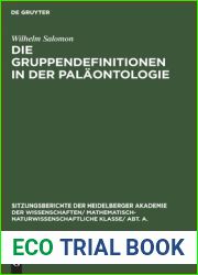 Die Gruppendefinitionen in der Palaontologie (Sitzungsberichte der Heidelberger Akademie der Wissenschaften Abt. A. Mathematisch-physikalische Wissenschaften, 1926,13) (German Edition)