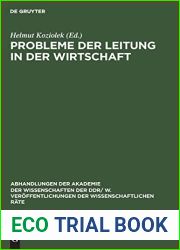 Probleme der Leitung in der Wirtschaft (Abhandlungen der Akademie der Wissenschaften der DDR W. Veroffentlichungen der Wissenschaftlichen Rate, 1978, 1) (German Edition)