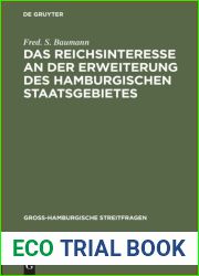 Das Reichsinteresse an der Erweiterung des Hamburgischen Staatsgebietes