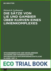 Die Satze von Lie und Gambier uber Kurven eines Linienkomplexes (Sitzungsberichte der Heidelberger Akademie der Wissenschaften Abt. A. … Wissenschaften, 1928, 9) (German Edition)