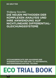 Die neuen Methoden der komplexen Analysis und ihre Anwendung auf nichtlineare Differentialgleichungssysteme
