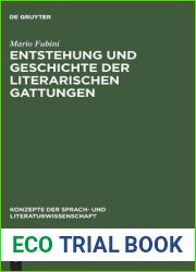 Entstehung und Geschichte der literarischen Gattungen (Konzepte der Sprach- und Literaturwissenschaft, 7) (German Edition)