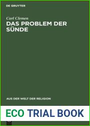Das Problem der Sunde (Aus der Welt der Religion, 25) (German Edition)