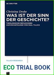 Was ist der Sinn der Geschichte?: Theologische Reflexionen zur Eschatologie von Paul Tillich (Tillich Research 21) (German Edition)