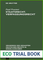 Staatsrecht. Verfassungsrecht (Grundriss des gesamten deutschen Rechts in Einzelausgaben, 11) (German Edition)