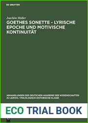 Goethes Sonette - Lyrische Epoche und motivische Kontinuitat (Abhandlungen der Deutschen Akademie der Wissenschaften zu Leipzig Philologisch-historische Klasse, 58, 3) (German Edition)