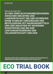 Zu den Verflechtungsbeziehungen zwischen Industrie und Landwirtschaft bei der Sicherung einer stabilen