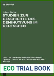 Studien zur Geschichte des Deminutivums im Deutschen (Quellen und Forschungen zur Sprach- und Culturgeschichte der germanischen Volker, 88) (German Edition)