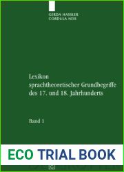 Lexikon sprachtheoretischer Grundbegriffe des 17. und 18. Jahrhunderts