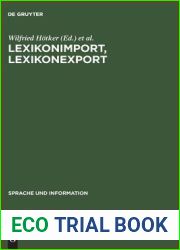 Lexikonimport, Lexikonexport (Sprache und Information, 31) (German Edition)